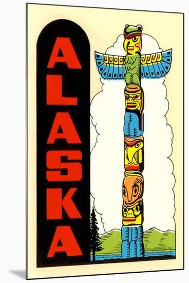 Alaska, Totem Pole-null-Mounted Art Print