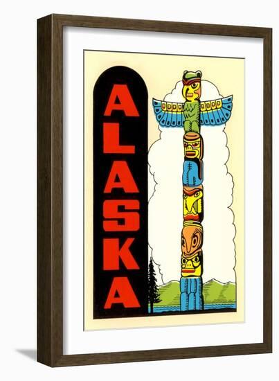 Alaska, Totem Pole-null-Framed Art Print