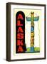 Alaska, Totem Pole-null-Framed Art Print