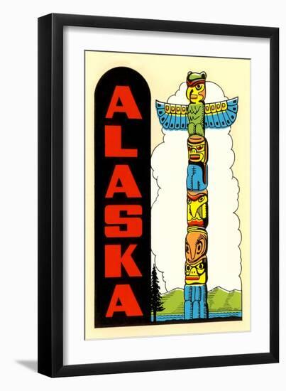 Alaska, Totem Pole-null-Framed Art Print