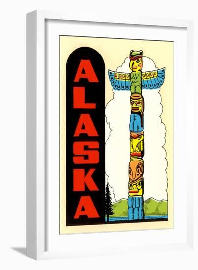 Alaska, Totem Pole-null-Framed Art Print