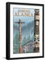 Alaska Totem Poles, Juneau, Alaska-Lantern Press-Framed Art Print