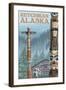 Alaska Totem Poles, Ketchikan, Alaska-Lantern Press-Framed Art Print