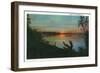 Alaska, View of a Midnight Sun-Lantern Press-Framed Art Print