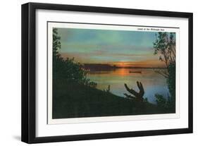 Alaska, View of a Midnight Sun-Lantern Press-Framed Art Print