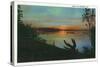 Alaska, View of a Midnight Sun-Lantern Press-Stretched Canvas