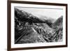 Alaska - View of Dead Horse Gulch along White Pass and Yukon Route-Lantern Press-Framed Premium Giclee Print