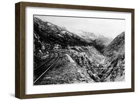 Alaska - View of Dead Horse Gulch along White Pass and Yukon Route-Lantern Press-Framed Art Print