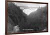 Alaska - View of Hurricane Gulch Bridge-Lantern Press-Framed Art Print