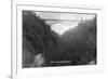 Alaska - View of Hurricane Gulch Bridge-Lantern Press-Framed Art Print