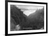 Alaska - View of Hurricane Gulch Bridge-Lantern Press-Framed Art Print