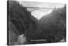 Alaska - View of Hurricane Gulch Bridge-Lantern Press-Stretched Canvas