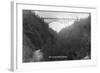 Alaska - View of Hurricane Gulch Bridge-Lantern Press-Framed Art Print