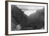 Alaska - View of Hurricane Gulch Bridge-Lantern Press-Framed Art Print