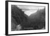 Alaska - View of Hurricane Gulch Bridge-Lantern Press-Framed Art Print