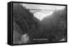 Alaska - View of Hurricane Gulch Bridge-Lantern Press-Framed Stretched Canvas