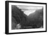 Alaska - View of Hurricane Gulch Bridge-Lantern Press-Framed Art Print