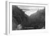 Alaska - View of Hurricane Gulch Bridge-Lantern Press-Framed Art Print