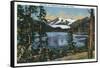 Alaska, View of Mendenhall Glacier, Auk Lake near Juneau-Lantern Press-Framed Stretched Canvas