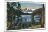 Alaska, View of Mendenhall Glacier, Auk Lake near Juneau-Lantern Press-Mounted Art Print