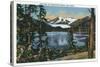 Alaska, View of Mendenhall Glacier, Auk Lake near Juneau-Lantern Press-Stretched Canvas