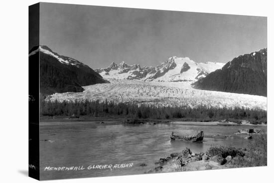 Alaska - View of Mendenhall Glacier-Lantern Press-Stretched Canvas