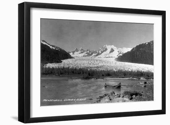 Alaska - View of Mendenhall Glacier-Lantern Press-Framed Art Print