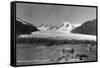 Alaska - View of Mendenhall Glacier-Lantern Press-Framed Stretched Canvas