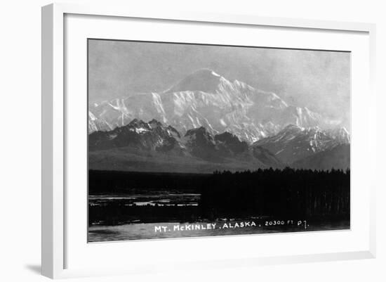 Alaska - View of Mt McKinley-Lantern Press-Framed Art Print