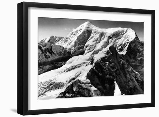 Alaska - View of Mt St. Elias-Lantern Press-Framed Art Print