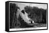 Alaska - View of New AK Highway as a Dirt Road-Lantern Press-Framed Stretched Canvas