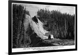 Alaska - View of New AK Highway as a Dirt Road-Lantern Press-Framed Art Print