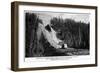 Alaska - View of New AK Highway as a Dirt Road-Lantern Press-Framed Art Print