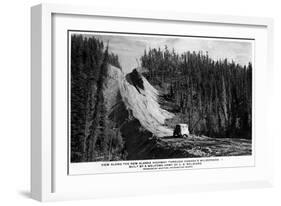 Alaska - View of New AK Highway as a Dirt Road-Lantern Press-Framed Art Print