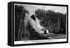 Alaska - View of New AK Highway as a Dirt Road-Lantern Press-Framed Stretched Canvas