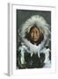 Alaska, View of Obleka, an Eskimo Native Girl in Costume-Lantern Press-Framed Art Print