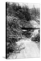 Alaska - View of Pitch Fork Falls along White Pass and Yukon Route-Lantern Press-Stretched Canvas