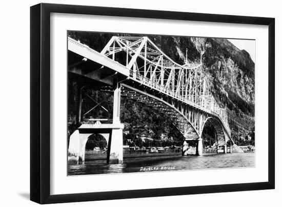 Alaska - View of the Douglas Bridge-Lantern Press-Framed Art Print