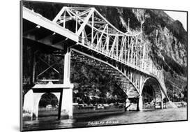 Alaska - View of the Douglas Bridge-Lantern Press-Mounted Art Print