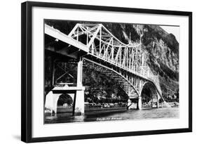 Alaska - View of the Douglas Bridge-Lantern Press-Framed Art Print