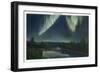 Alaska, View of the Northern Lights-Lantern Press-Framed Art Print