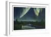 Alaska, View of the Northern Lights-Lantern Press-Framed Art Print