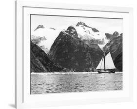 Alaska View - Sailing Along Coast Glacier Views Photograph-Lantern Press-Framed Art Print