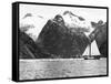 Alaska View - Sailing Along Coast Glacier Views Photograph-Lantern Press-Framed Stretched Canvas