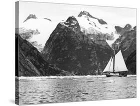 Alaska View - Sailing Along Coast Glacier Views Photograph-Lantern Press-Stretched Canvas