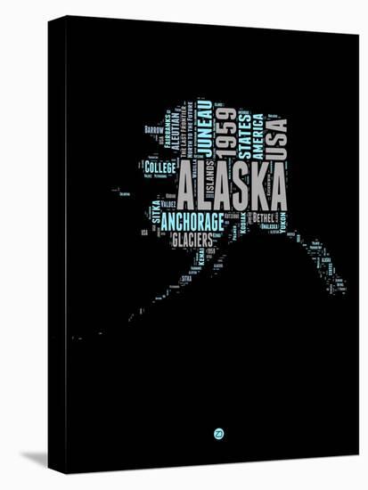 Alaska Word Cloud 1-NaxArt-Stretched Canvas