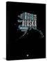 Alaska Word Cloud 1-NaxArt-Stretched Canvas