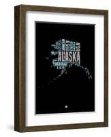 Alaska Word Cloud 1-NaxArt-Framed Art Print