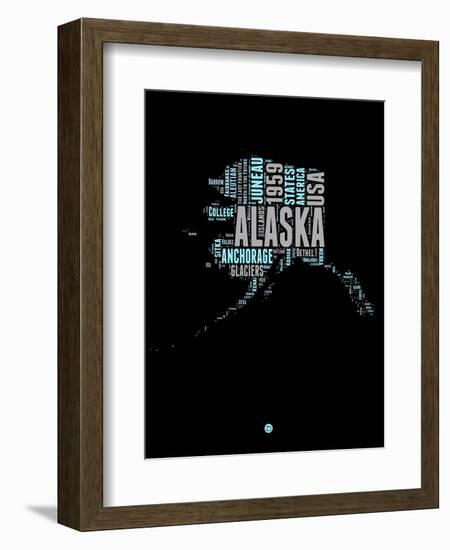 Alaska Word Cloud 1-NaxArt-Framed Art Print