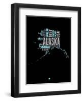 Alaska Word Cloud 1-NaxArt-Framed Art Print